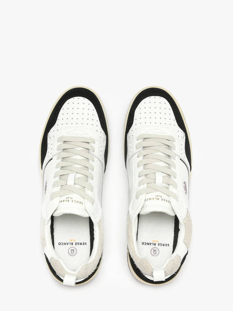 Sneakers La Vernaz In Leather Serge blanco Black men CHA2340P other view 3