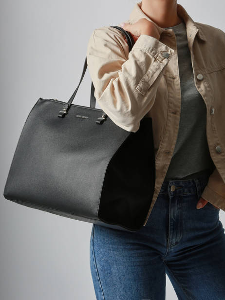 A4 Size Shoulder Bag Saffiano David jones Black saffiano 4N other view 1