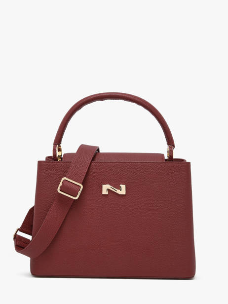 Leather Magnolia Top-handle Bag Nathan baume Red eden 3