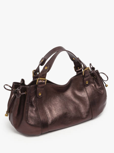 Shoulder Bag Gun Metal Leather Gerard darel Brown gun metal DCS01446 other view 2