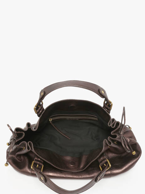 Shoulder Bag Gun Metal Leather Gerard darel Brown gun metal DCS01446 other view 3