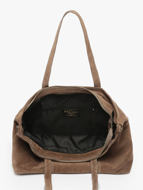 Sac Porté épaule Velvet Cuir Milano Beige velvet VE24113 vue secondaire 3
