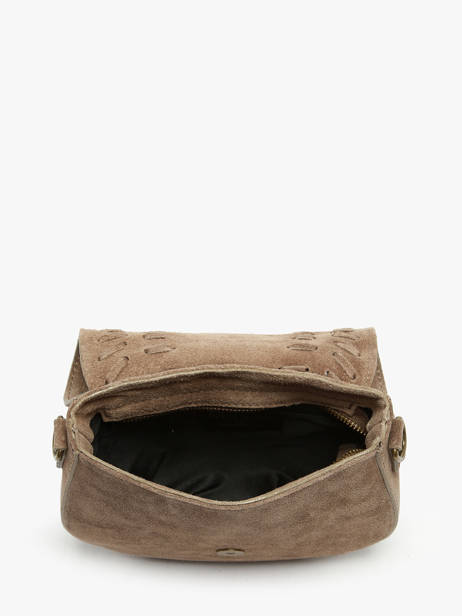Sac Bandoulière Velvet Cuir Milano Beige velvet VE25062 vue secondaire 3