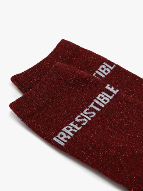 Women's Socks Têtue Long Glitter Pieces Red girl 17162499 other view 1