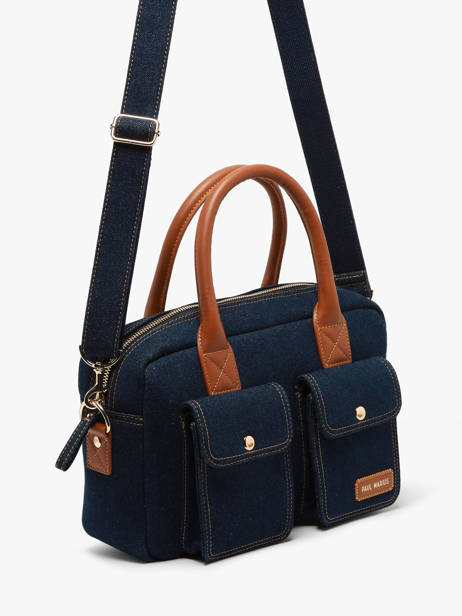 Small Le Dandy Denim Brut Crossbody Bag Paul marius Blue denim brut DANDSDEB other view 2