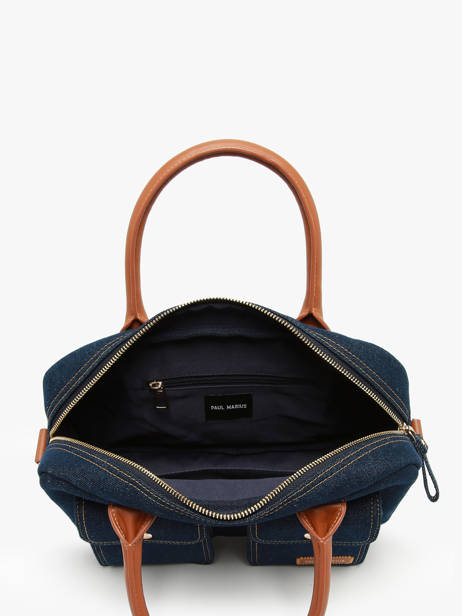 Small Le Dandy Denim Brut Crossbody Bag Paul marius Blue denim brut DANDSDEB other view 3
