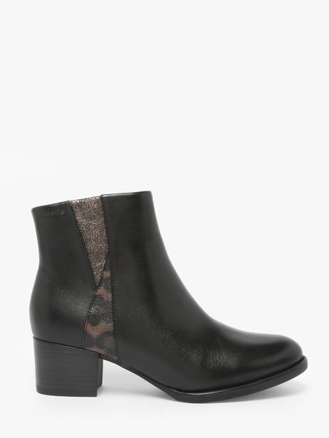 Heeled Boots In Leather Tamaris Black accessoires 45