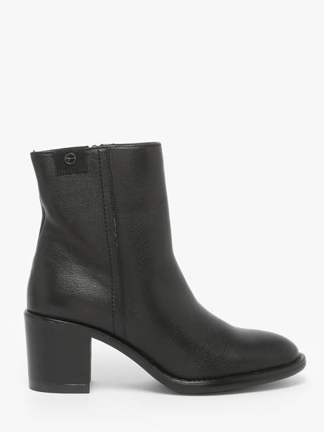 Heeled Boots In Leather Tamaris Black accessoires 45