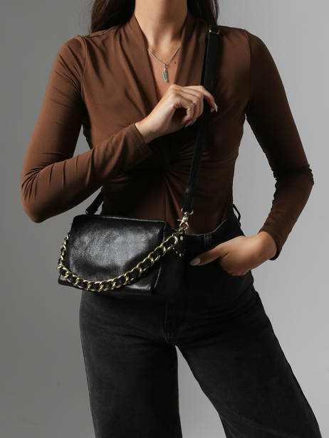 Crossbody Bag Vintage Leather Mila louise Black vintage 23673X other view 1