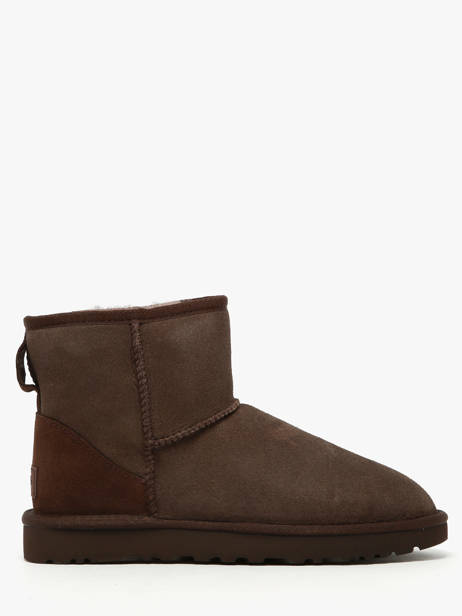 Classic Mini Ii Boots In Leather Ugg Brown accessoires 1016222
