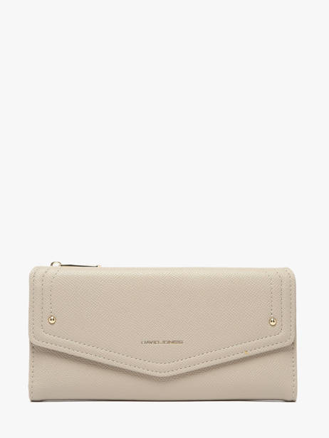 Portefeuille Saffiano David jones Beige saffiano P164