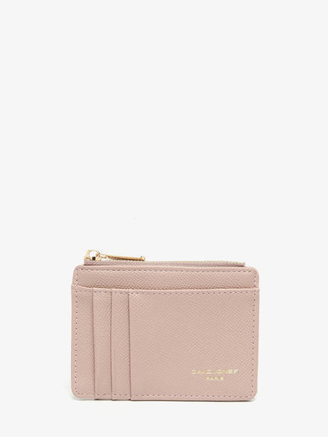 Coin Purse With Card Holder David jones Pink saffiano 1