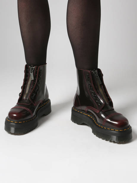 Boots Sinclair In Leather Dr martens Red accessoires 25233600 other view 1
