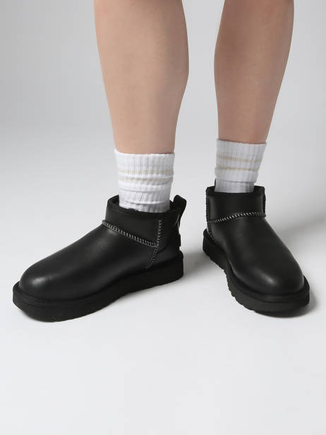 Boots In Leather Ugg Black accessoires 1163490 other view 1