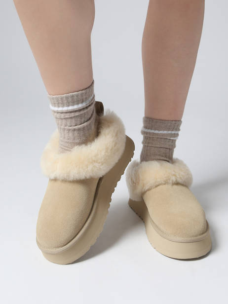 Platform Boots In Leather Ugg Beige accessoires 1171393 other view 1