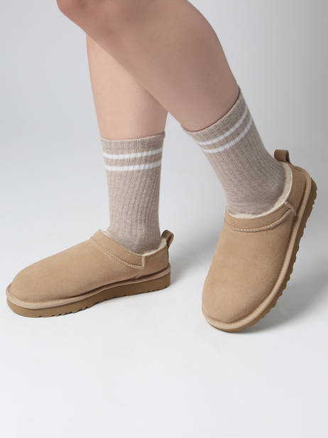 Slippers In Leather Ugg Beige accessoires 1173891 other view 1