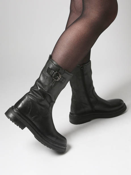 Boots Aiko In Leather Aliwell Black accessoires AIKO other view 1