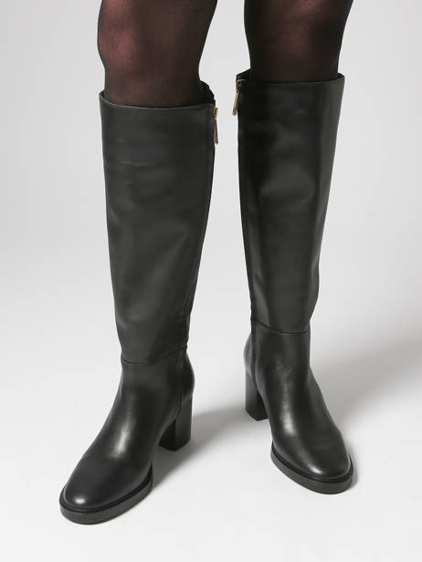 Heeled Boots In Leather Tommy hilfiger Black accessoires 8865BDS other view 1