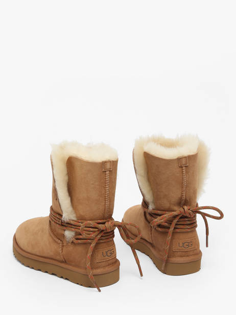 Bottines En Cuir Ugg Marron women 1171530 vue secondaire 4