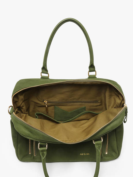 Shopping Bag Vintage Leather Nat et nin Green vintage MACY other view 3