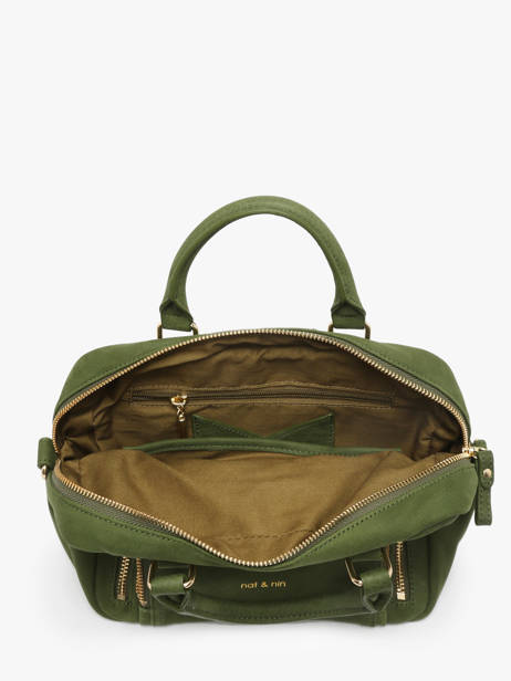 Leather Baby Macy Crossbody Bag Nat et nin Green vintage BABYMACY other view 3