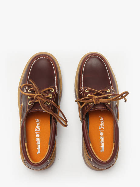 Chaussures Bateau Plateforme En Cuir Timberland Marron women 2QDMD571 vue secondaire 3