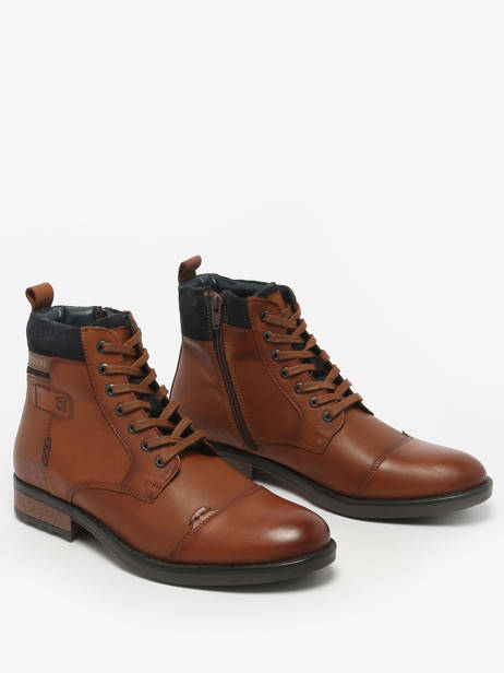 Boots En Cuir Redskins Marron men SPICY vue secondaire 1