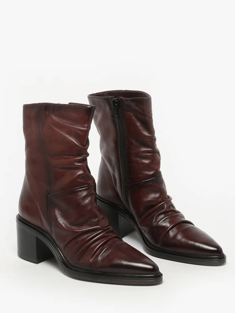 Bottines à Talon En Cuir Mjus Rouge women L39205 vue secondaire 1