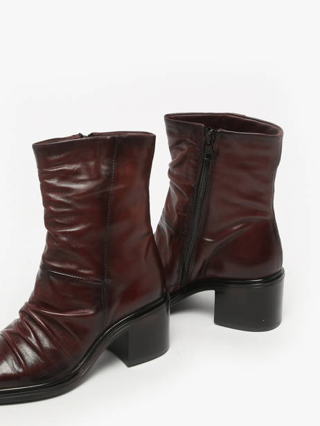 Bottines à Talon En Cuir Mjus Rouge women L39205 vue secondaire 2