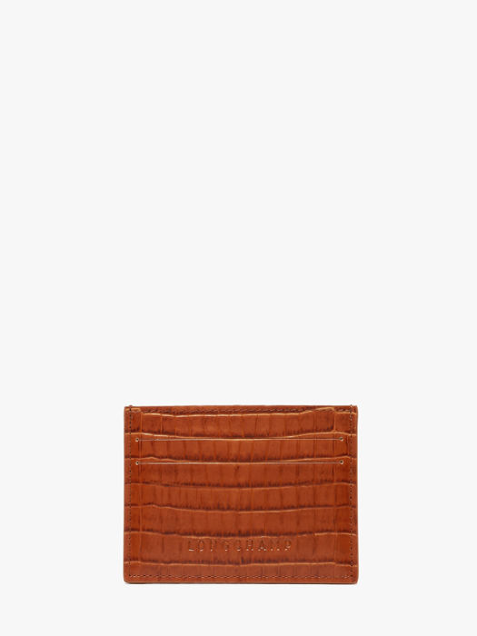 Longchamp Longchamp pocket croco Porte billets/cartes Marron