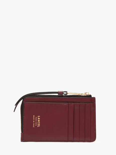 Leather Origami Card Holder Lancel Red origami A13422 other view 2
