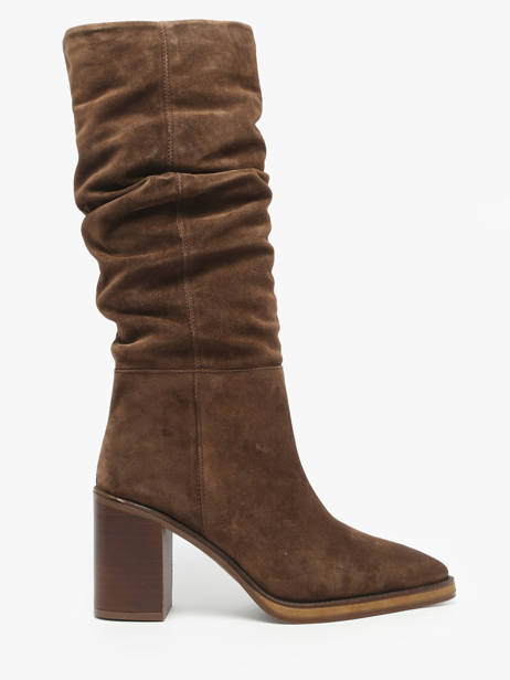 Heeled Boots In Leather Alpe Brown accessoires 52191133