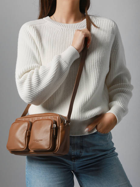 Sac Bandoulière Soft Caramella Cuir Lancaster Beige soft caramella 6 vue secondaire 1