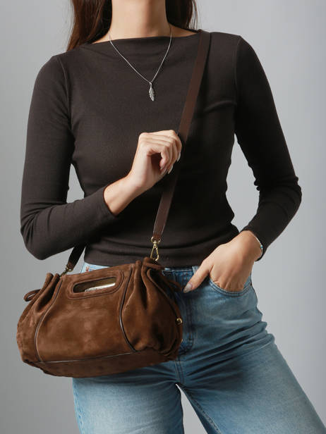 Shopper Folk Light Leather Gerard darel Brown folk light DCS08405 other view 1
