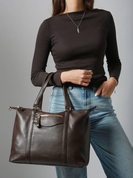 Shoulder Bag Vintage Leather Nat et nin Brown vintage THYLANE other view 1
