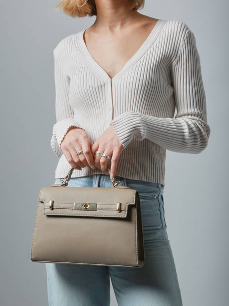 Satchel Saffiano David jones Beige saffiano CM7693A other view 1
