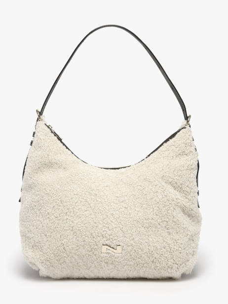Shearling Leather Carrie Winter Shoulder Bag Nathan baume Beige vogue S