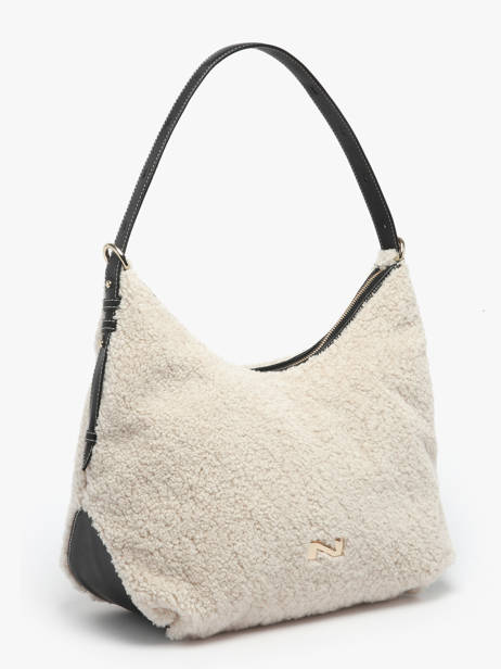 Shearling Leather Carrie Winter Shoulder Bag Nathan baume Beige vogue S other view 1
