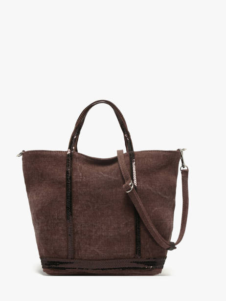 Small Cabas Linnen And Sequins Vanessa bruno Brown cabas lin 31V40435 other view 3
