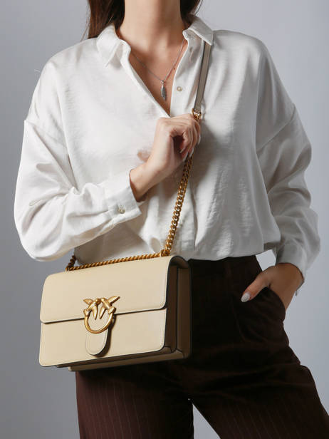 Shoulder Bag Love Bag Icon Leather Pinko Beige love bag icon A0F1 other view 1