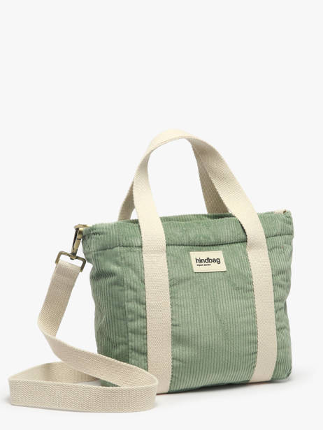 Satchel Velours Corduroy Hindbag Green velours V other view 1