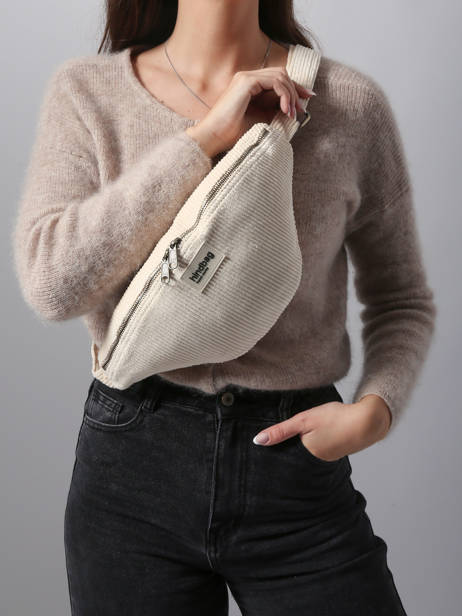 Sac Banane Hindbag Beige velours V vue secondaire 1