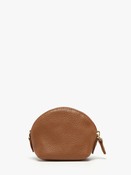 Porte-monnaie Caviar Cuir Crinkles Marron caviar 14026 vue secondaire 2