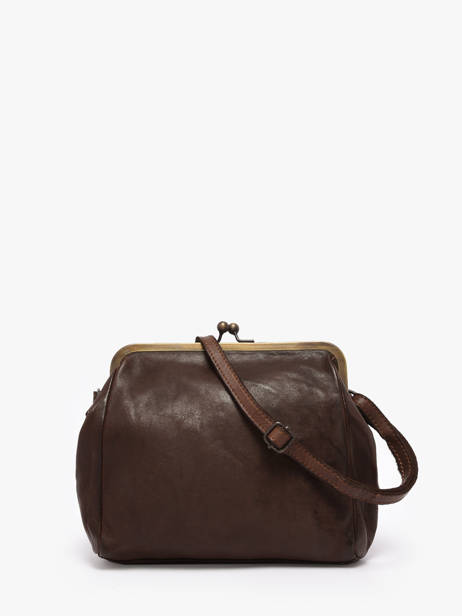 Sac Bandoulière Heritage Cuir Biba Marron heritage BT22 vue secondaire 3