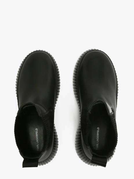 Bottines Kreeper En Cuir Karl lagerfeld Noir women KL42365 vue secondaire 3