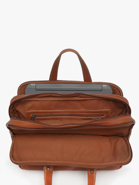 Porte-documents 3 Compartiments Arthur & aston Marron johany 5 vue secondaire 2