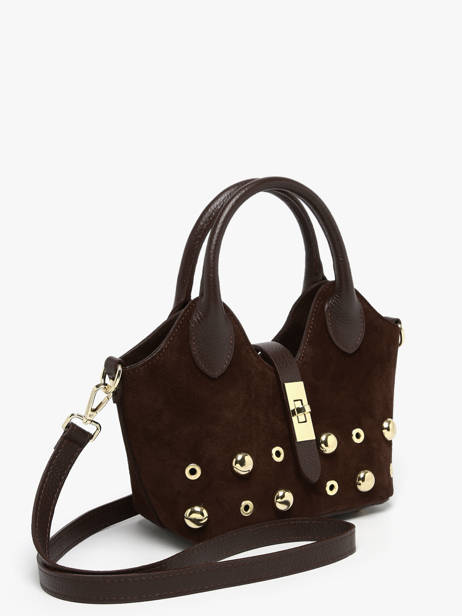 Sac Porté Main Velvet Studs Milano Marron velvet studs VS25091 vue secondaire 1