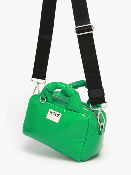 Sac Bandoulière Glossy Polyester Recyclé Wouf Vert glossy BB250027 vue secondaire 1