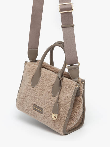 Sac Porté Main Sherpa David jones Marron sherpa CM7667 vue secondaire 2