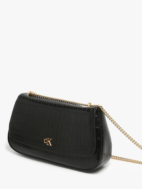 Shoulder Bag Croc Embossed Mono Calvin klein jeans Black croc embossed mono 4F3284G other view 2